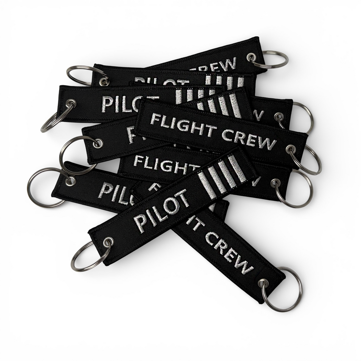 Pilot 4 Bars Flight Crew SILVER-Keychain
