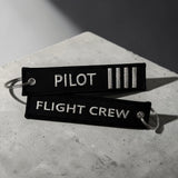 Pilot 4 Bars Flight Crew SILVER-Keychain