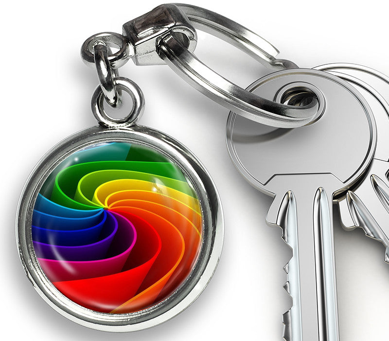 Name Key Rings Round Shape Round (Metal) Keyrings-Design Your Own – Koolkrew