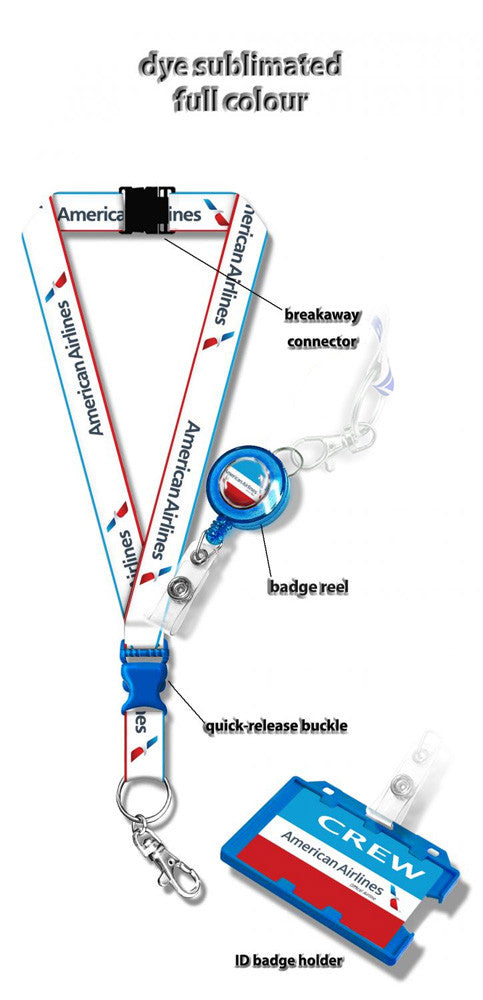American Airlines Dye Sublimation Lanyard