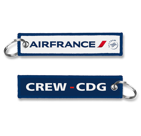 Air France CDG Crew Woven Keychain