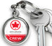 Air Canada Logo White Round Metal Keyring