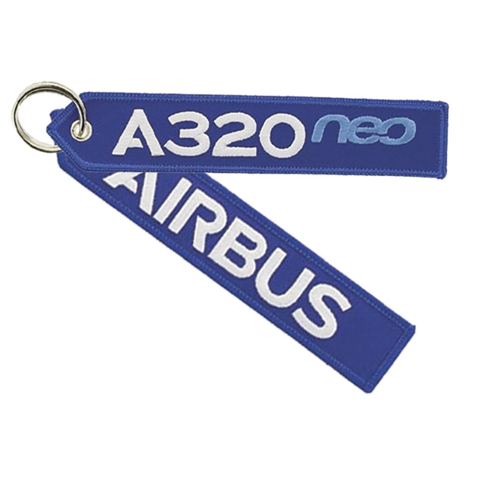 Airbus A320neo Embroidered Keyring