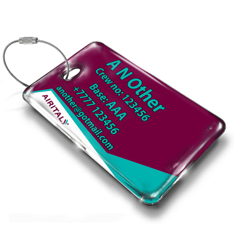 AIRITALY Logo Geometry Luggage Tag