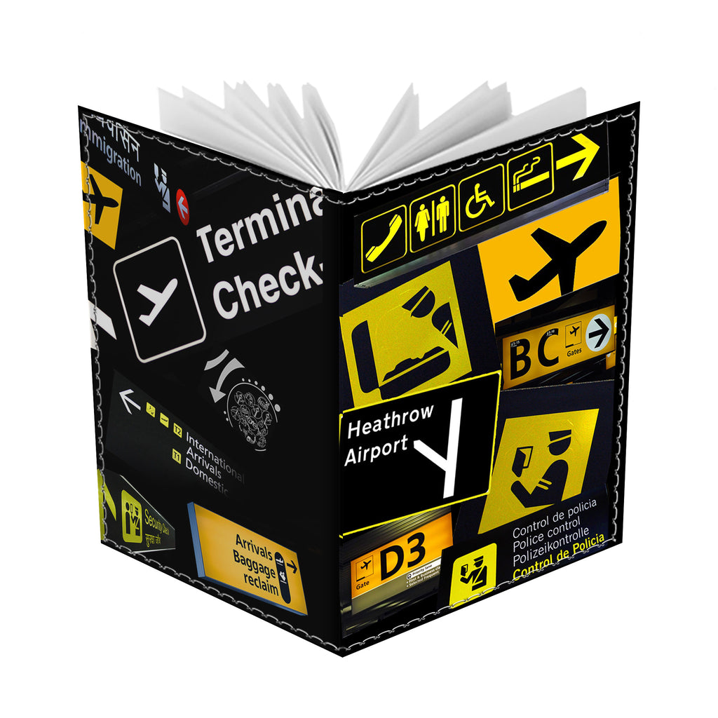 Airport Signage Passport Cover