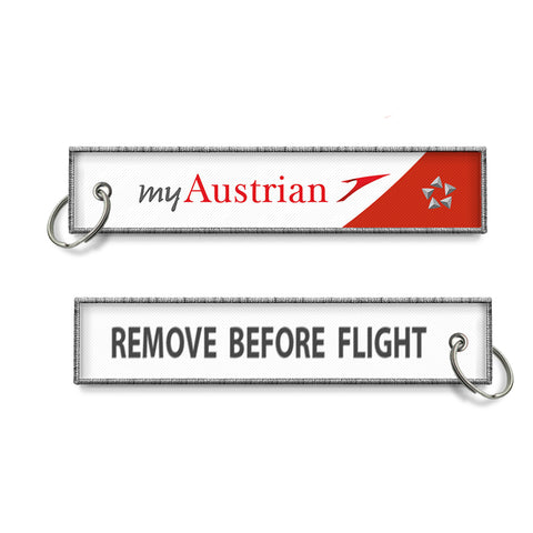 Austrian Airlines Remove Before Flight Keyring