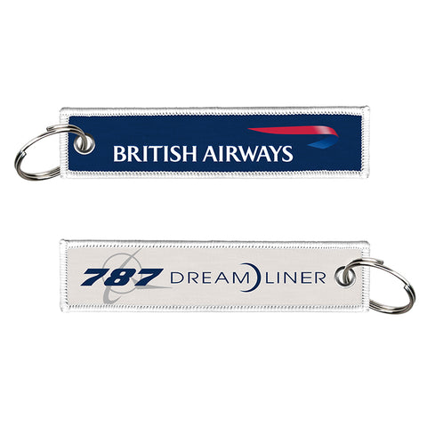 British Airways 787 Dreamliner Woven Keyring
