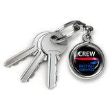 British Airways Logo Black Portrait Metal Keyring