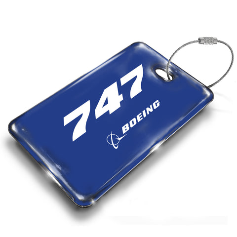 Boeing B747 Blue luggage tag