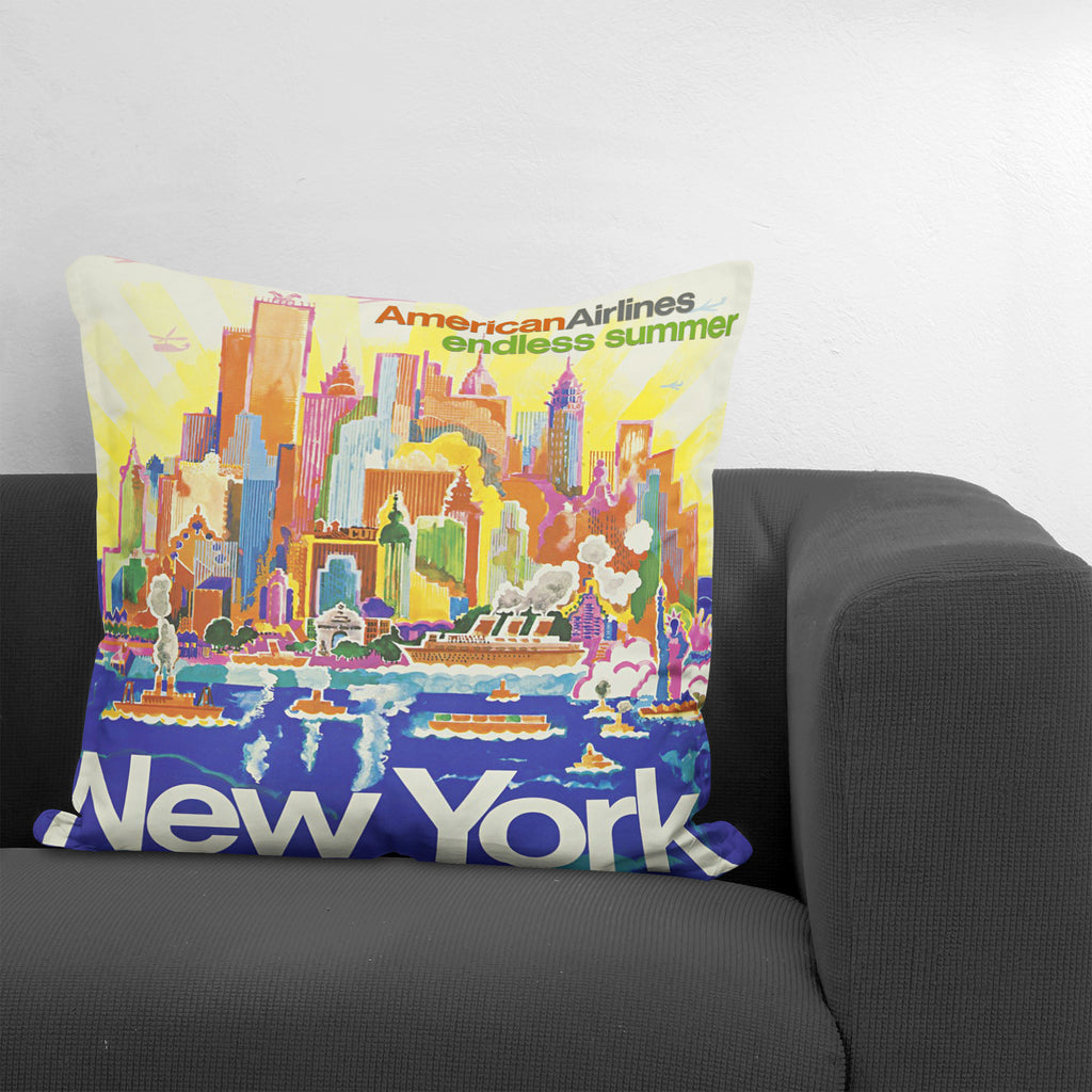 American Airlines Endless Summer Throw Pillow