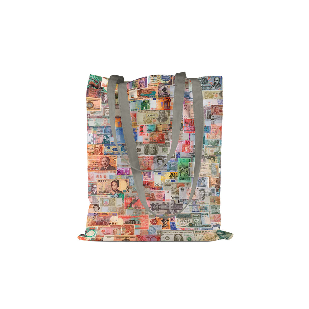 World Currency Canvas Bag