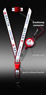 Delta Air Lines A350 Satin Polyester Lanyard