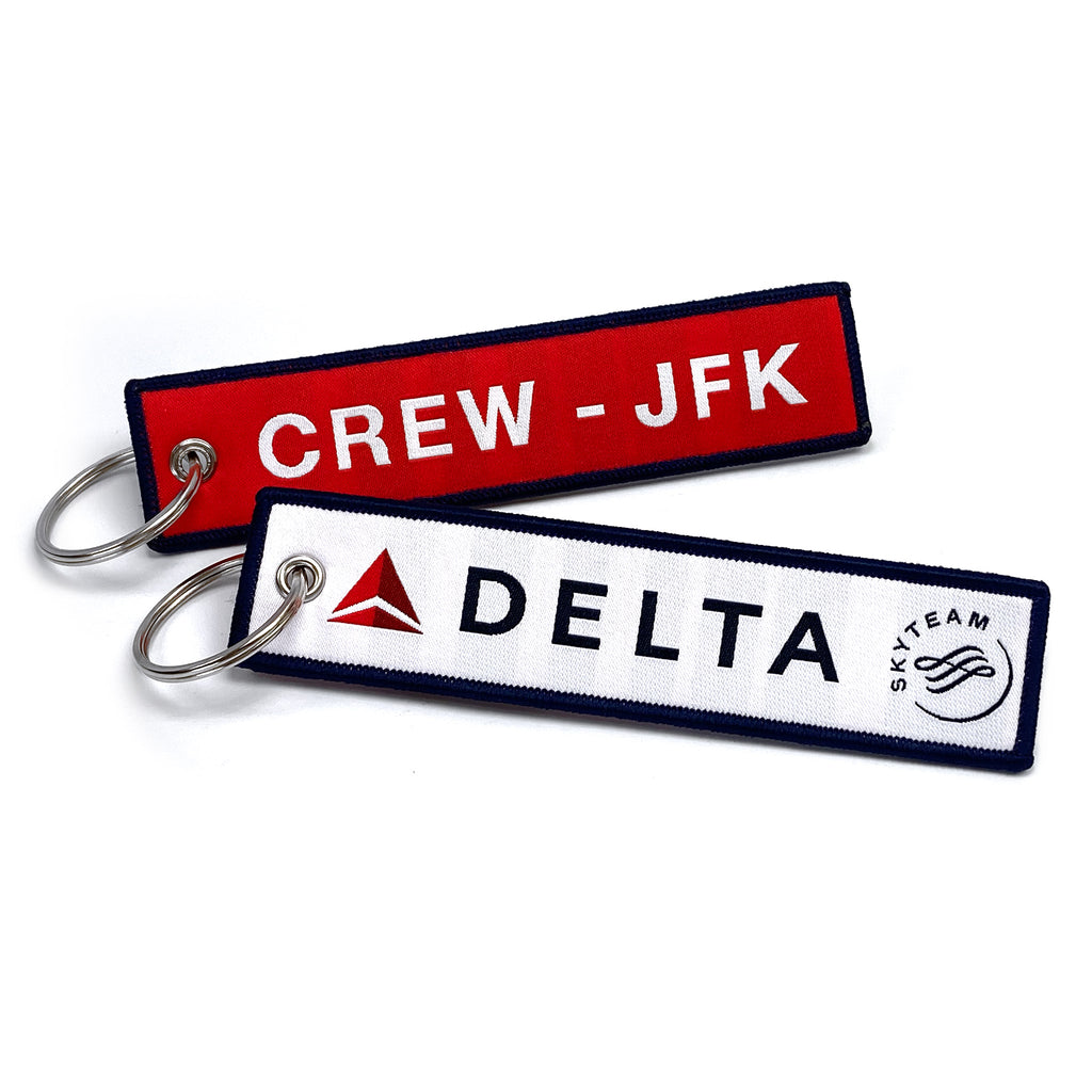 Delta Airlines CREW JFK Woven Keychain