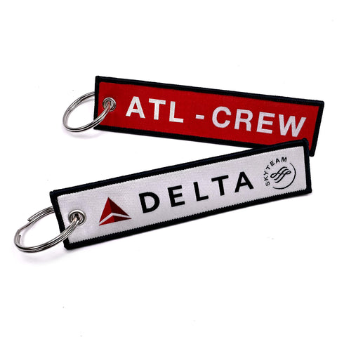 Delta Airlines-ATL CREW Woven Keychain