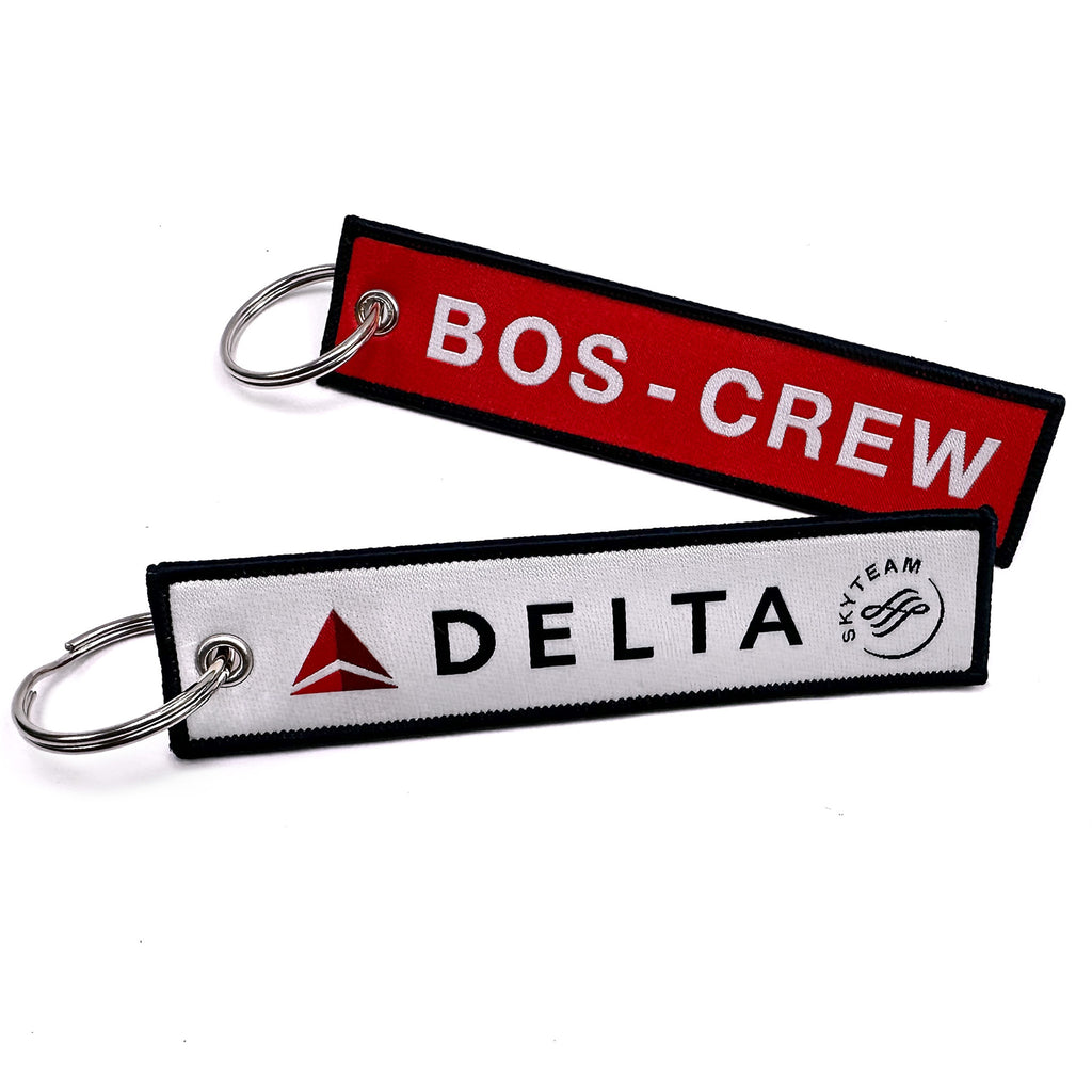 Delta Airlines-BOS CREW Woven Keychain