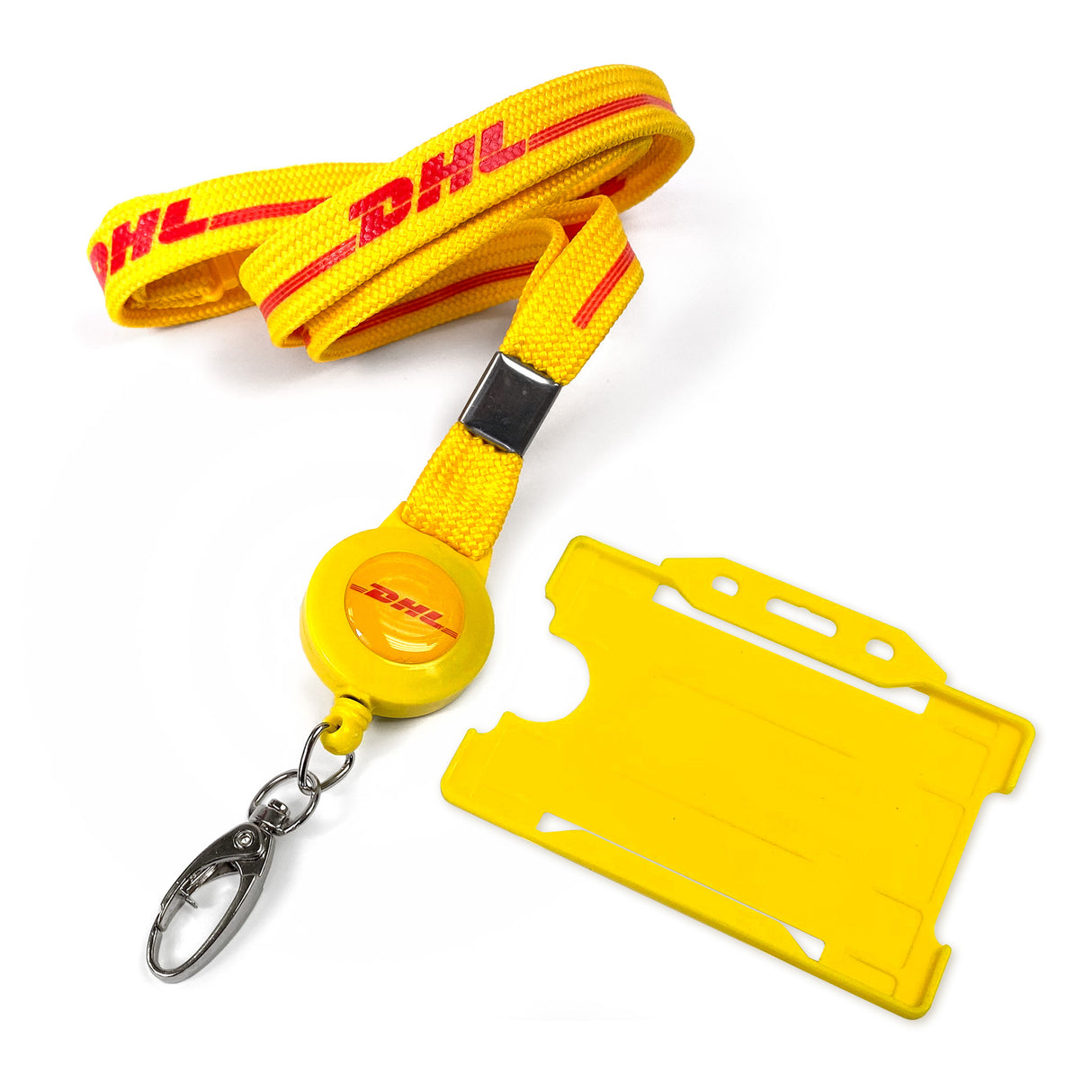 DHL Tubular Lanyard + Badge Reel