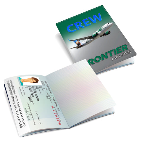 Frontier Airlines A320 Pearly Green Passport Cover