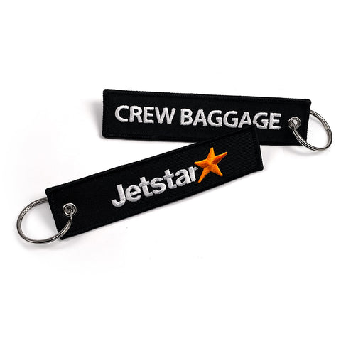 Jetstar Airways Crew Baggage Embroidered Keyring