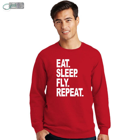 Eat Sleep Fly Repeat Sweatshirt