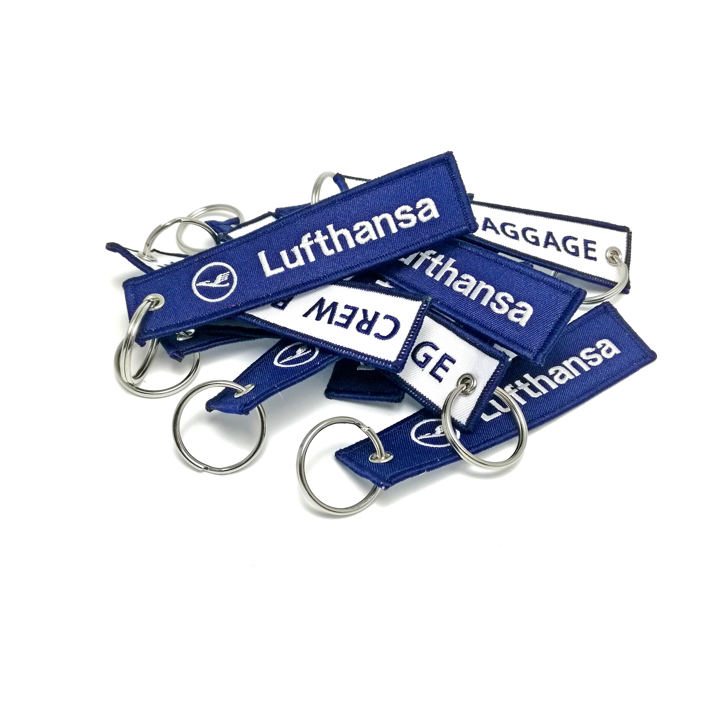 Lufthansa-Crew Baggage Blue/White Keyring – Koolkrew