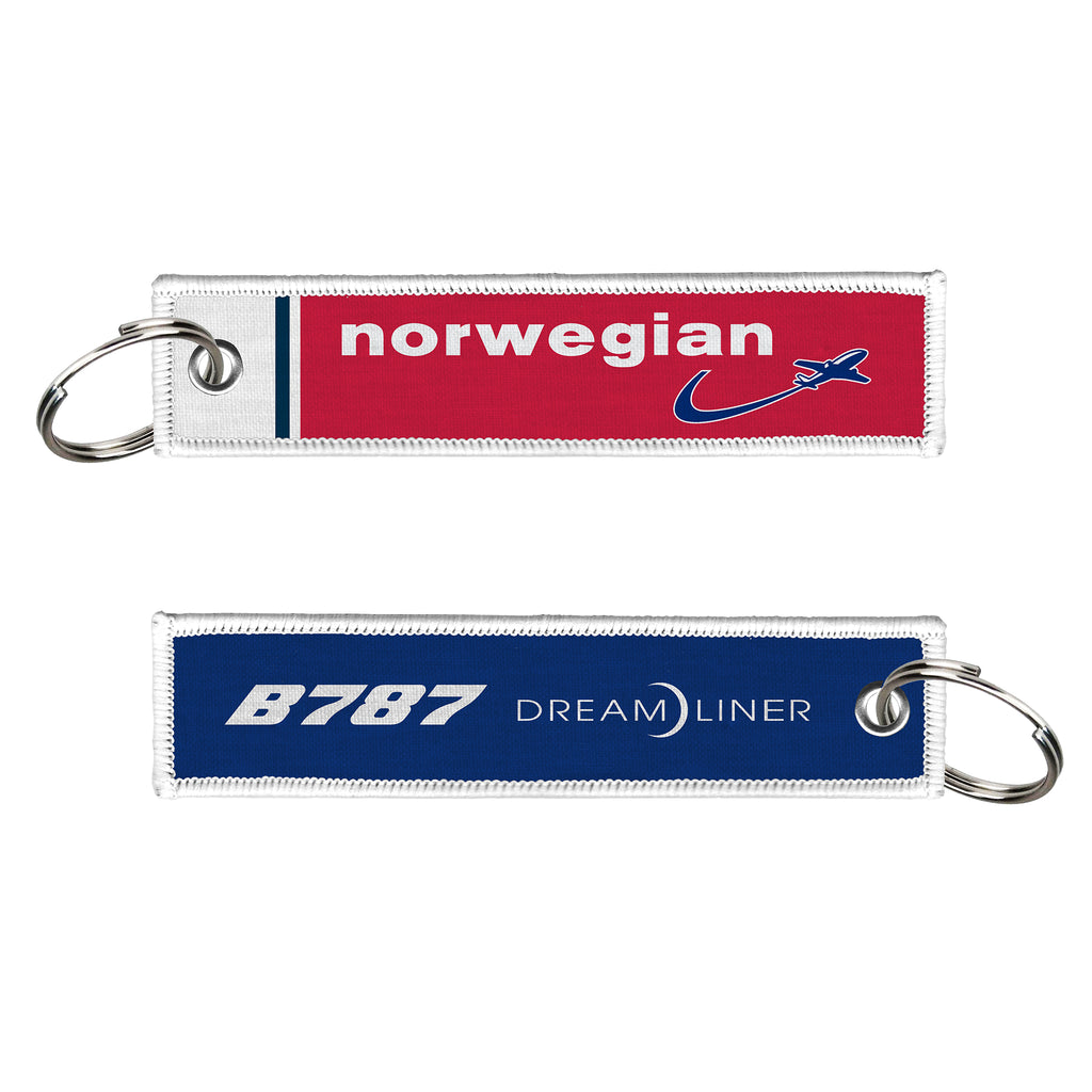 Norwegian B787 Dreamliner Woven Keychain