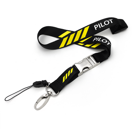 Pilot 4 Bars Polyester Lanyard + Badge Reel
