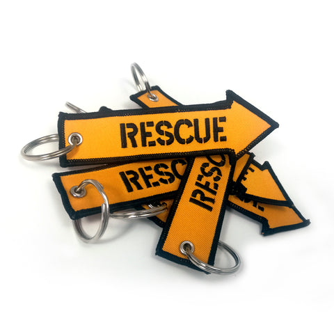 RESCUE-Embroidered Keyring