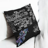 Airport Codes Throw Pillow