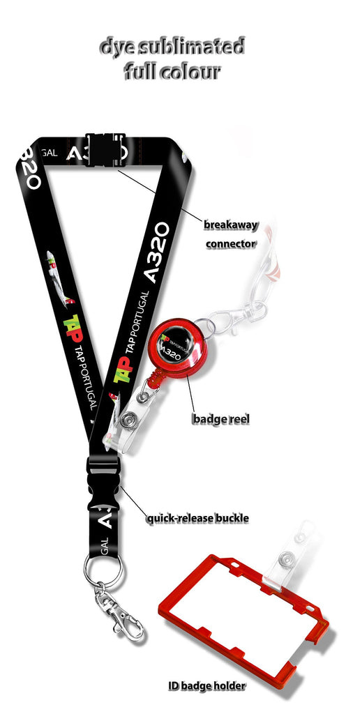 Tap Air Portugal A320 Dye Sublimation Lanyard