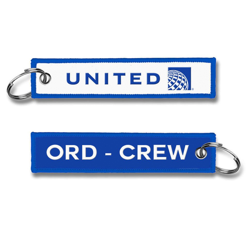 United Airlines-ORD CREW Woven Keyring