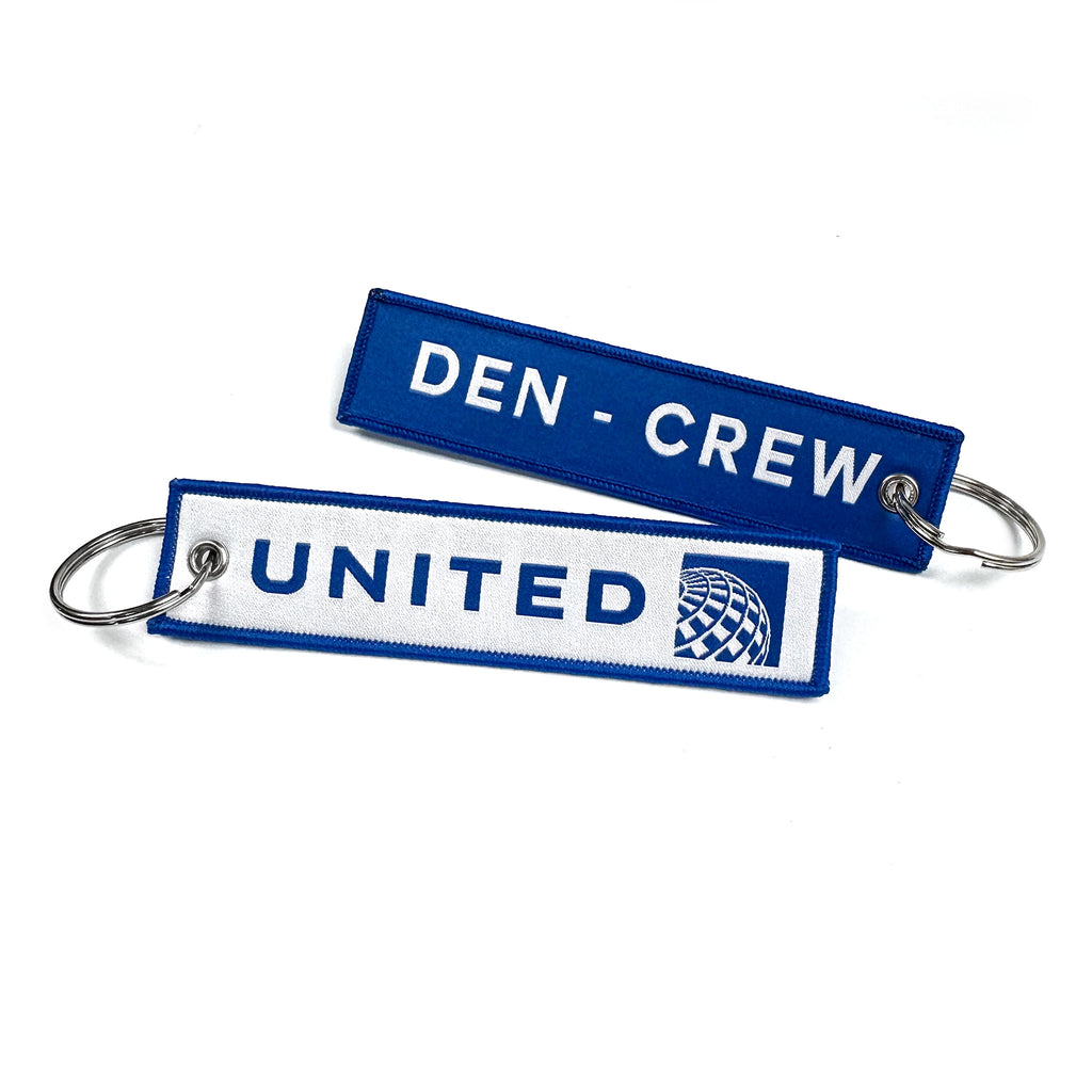 United Airlines BASE CREW Woven Keyring