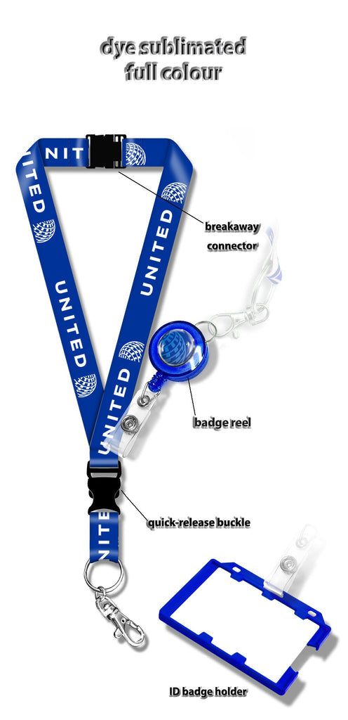 United Airlines BLUE Lanyard