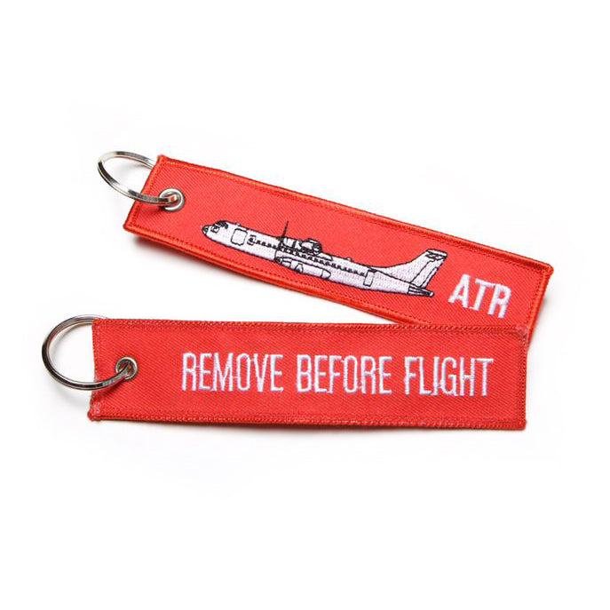 ATR Remove before flight embroidered key chain