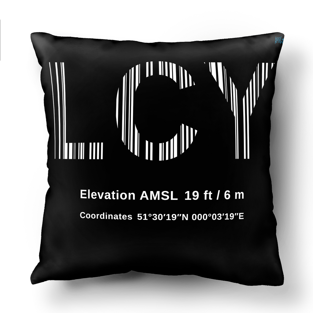 LCY Airport Code Throw Pillow