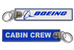 Boeing-Cabin Crew Embroidered Keyring