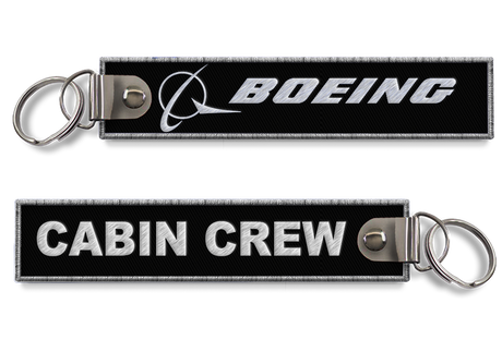 Boeing-Cabin Crew Embroidered Keyring