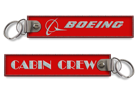 Boeing-Cabin Crew Embroidered Keyring