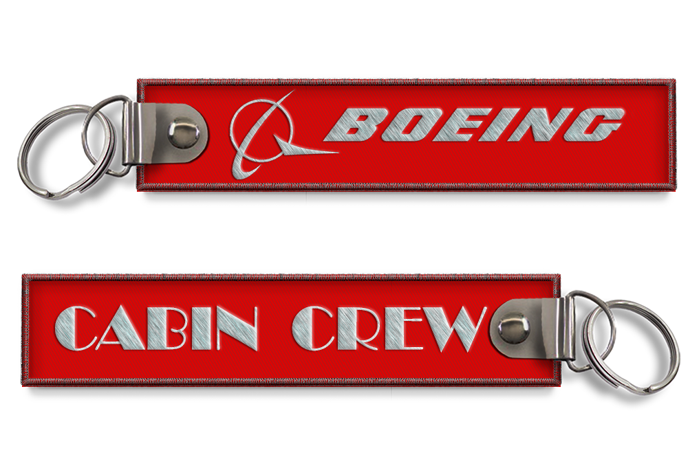 Boeing-Cabin Crew Embroidered Keyring