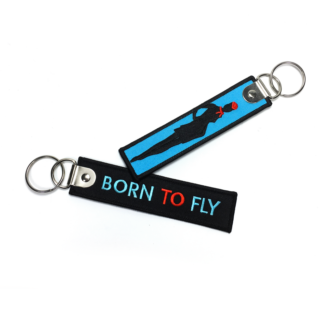 Born To Fly-Embroidered Keyring