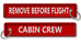 Cabin Crew-Remove Before Flight-RED