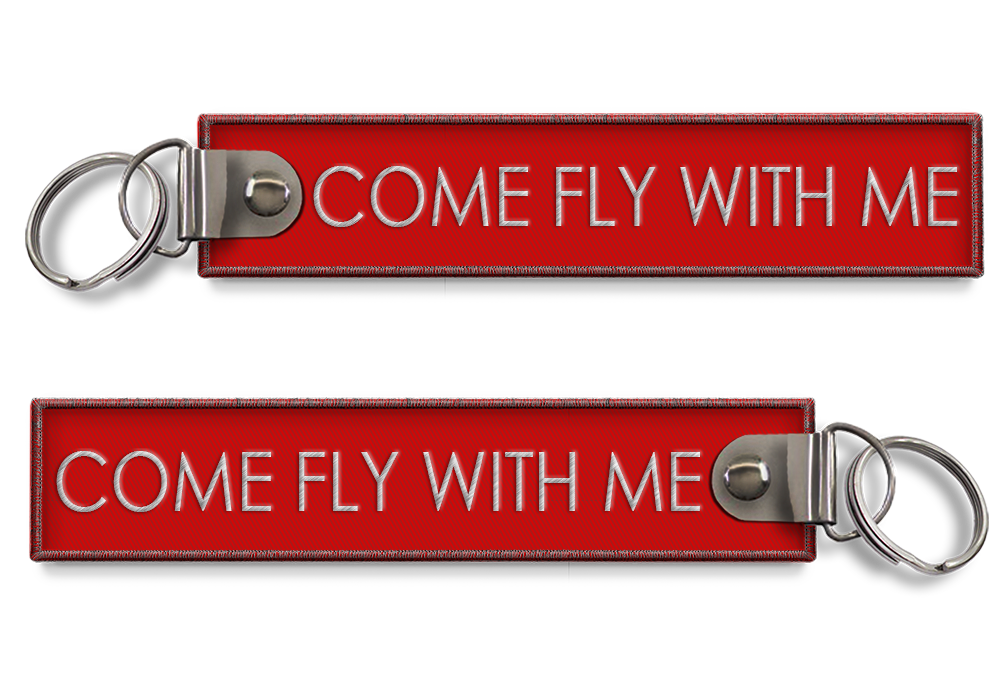 Come Fly With Me Embroidered Tag
