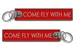 Come Fly With Me Embroidered Tag