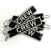 Crew Black/Silver Embroidered Keyring