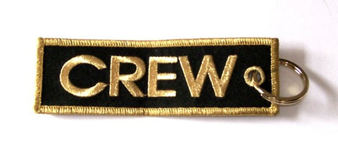 CREW Embroidered Keyring GOLD