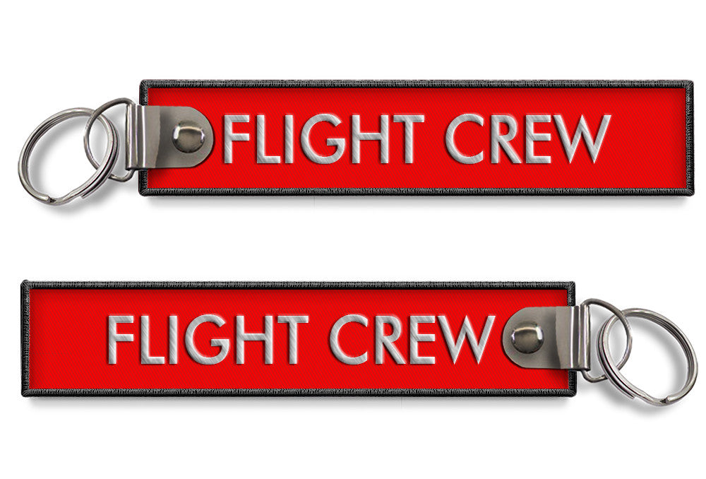 Flight Crew Embroidered Keyring (RED)