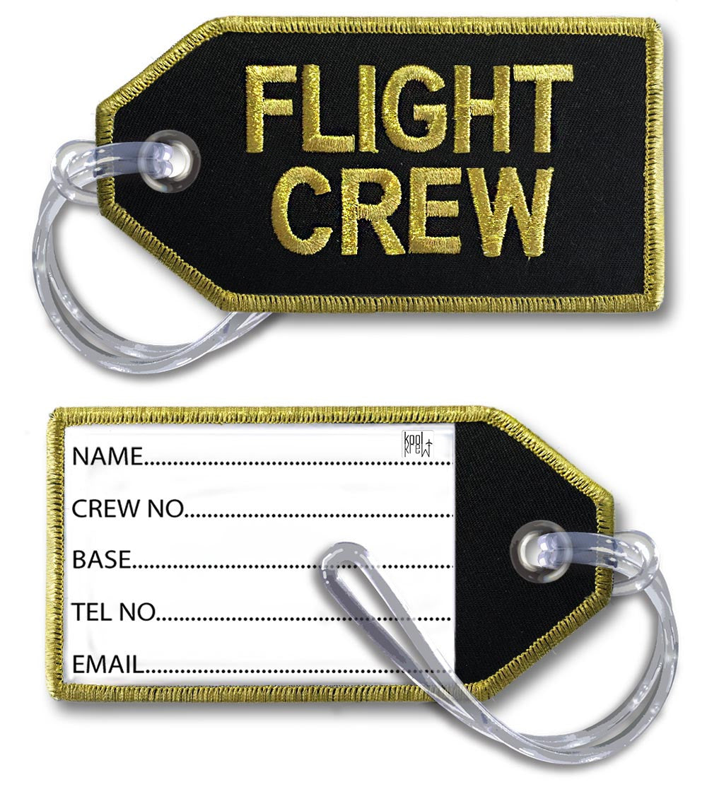 FLIGHT CREW-BagTag(Gold LARGE)