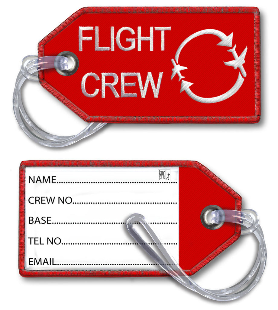 FLIGHT CREW-BagTag(Red LARGE)
