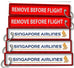 Singapore Airlines-Remove Before Flight