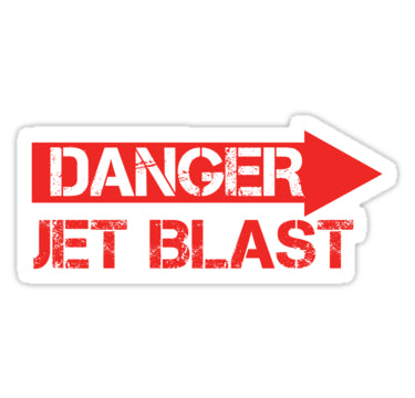 Danger-Jet Blast Stickers