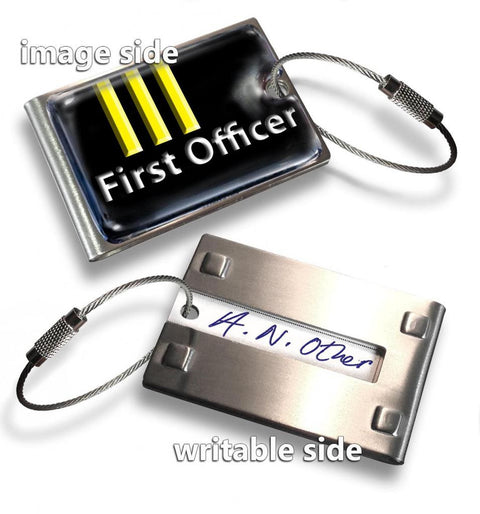 First Officer 3Bars(Writable Reverse) Tag